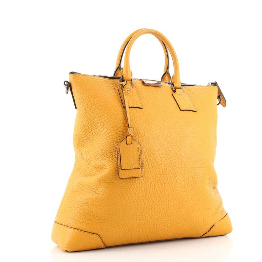 Burberry large Yellow Pebble Leather Tote Bag - Picture 3 of 13
